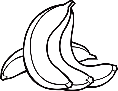 Bananas From Food Coloring Page